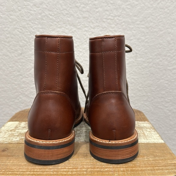 Nisolo Amalia Leather Combat Boots Brandy Size 6.5 - Picture 6 of 8